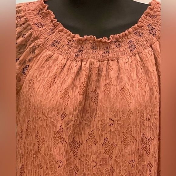 Small Maurice’s blush pink off the shoulder lined lace midi mini dress - Picture 2 of 13